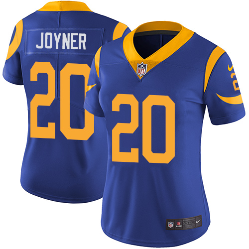 Nike Rams #20 Lamarcus Joyner Royal Blue Alternate Women's Stitched NFL Vapor Untouchable Limited Jersey